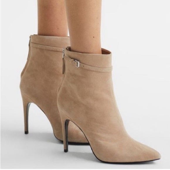 NEW Reiss Ashton Pointed Toe Bootie In Biscuit Size 5 US 36 EU - Picture 3 of 12